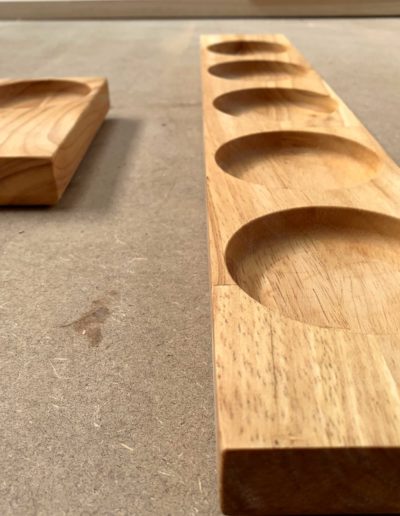 Planches apéro en hévéa individuelle ou à partager